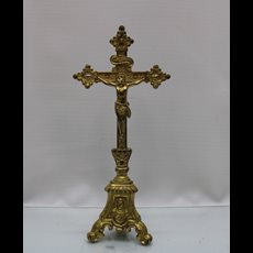11 1/2" Brass Altar Crucifix SKU C155-020